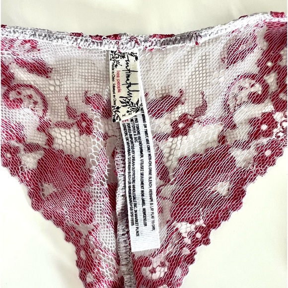 Intimately Free People Cloud & Ruby Combo Lace Racerback Bralette Size Medium - Picture 4 of 8